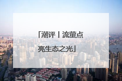 潮评丨流萤点亮生态之光