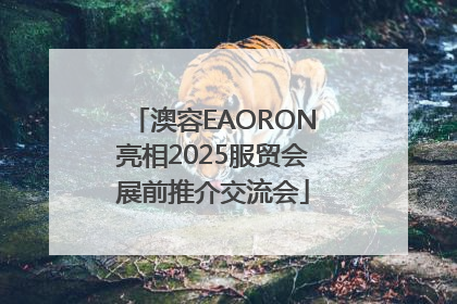 澳容EAORON亮相2025服贸会展前推介交流会