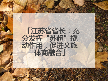 江苏省省长：充分发挥“苏超”撬动作用，促进文旅体商融合