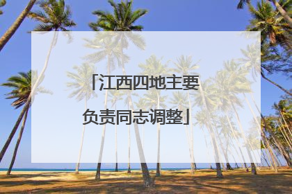 江西四地主要负责同志调整