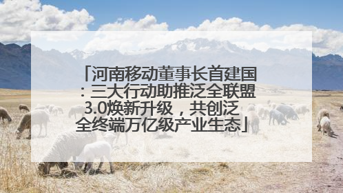 河南移动董事长首建国：三大行动助推泛全联盟3.0焕新升级，共创泛全终端万亿级产业生态