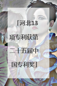 河北13项专利获第二十五届中国专利奖