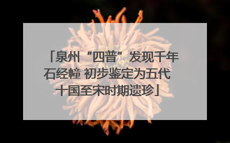泉州“四普”发现千年石经幢 初步鉴定为五代十国至宋时期遗珍