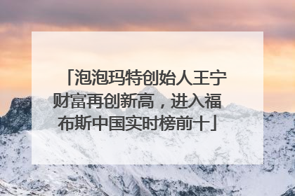 泡泡玛特创始人王宁财富再创新高，进入福布斯中国实时榜前十