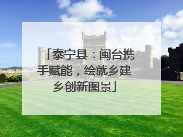泰宁县：闽台携手赋能，绘就乡建乡创新图景