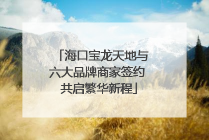 海口宝龙天地与六大品牌商家签约 共启繁华新程
