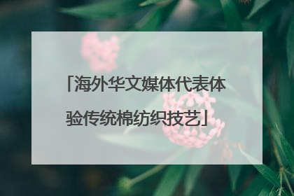 海外华文媒体代表体验传统棉纺织技艺