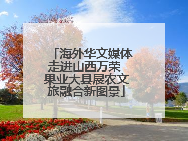海外华文媒体走进山西万荣 果业大县展农文旅融合新图景