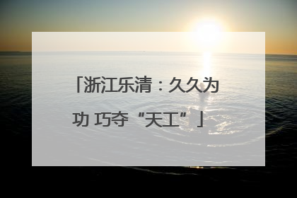 浙江乐清：久久为功 巧夺“天工”