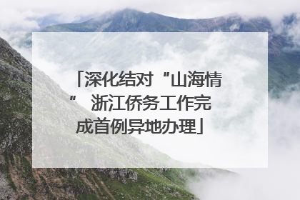 深化结对“山海情” 浙江侨务工作完成首例异地办理