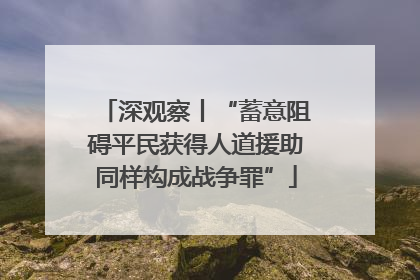 深观察丨“蓄意阻碍平民获得人道援助同样构成战争罪”