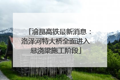 渝昆高铁最新消息：洛泽河特大桥全面进入悬浇梁施工阶段