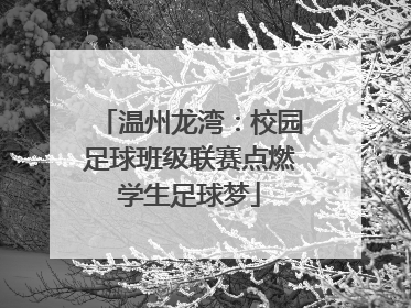 温州龙湾：校园足球班级联赛点燃学生足球梦
