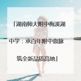 湖南师大附中梅溪湖中学：承百年附中血脉 筑全新品质高地