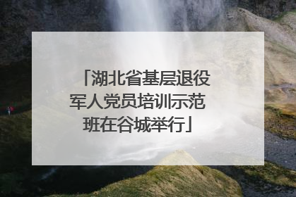 湖北省基层退役军人党员培训示范班在谷城举行