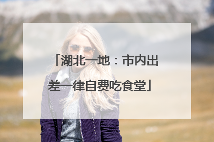 湖北一地：市内出差一律自费吃食堂