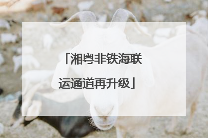 湘粤非铁海联运通道再升级