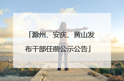 滁州、安庆、黄山发布干部任前公示公告