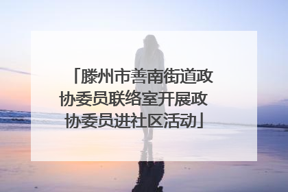 滕州市善南街道政协委员联络室开展政协委员进社区活动