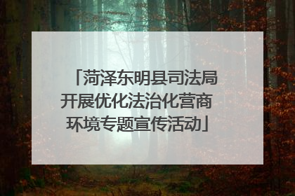 菏泽东明县司法局开展优化法治化营商环境专题宣传活动