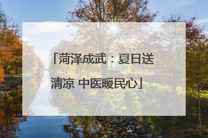 菏泽成武：夏日送清凉 中医暖民心