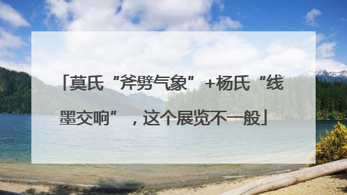莫氏“斧劈气象”+杨氏“线墨交响”，这个展览不一般