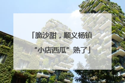 脆沙甜，顺义杨镇“小店西瓜”熟了