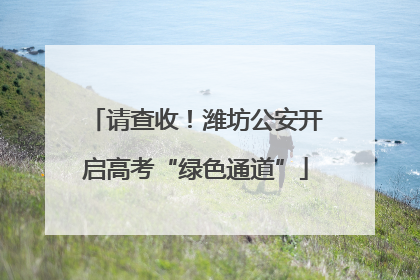 请查收！潍坊公安开启高考“绿色通道”