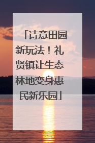 诗意田园新玩法！礼贤镇让生态林地变身惠民新乐园