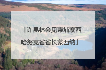许昆林会见柬埔寨西哈努克省省长蒙西纳