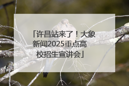 许昌站来了！大象新闻2025重点高校招生宣讲会