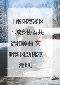 衡阳蒸湘区：城乡协奏共谱和美曲 文明新风劲拂蒸湘地
