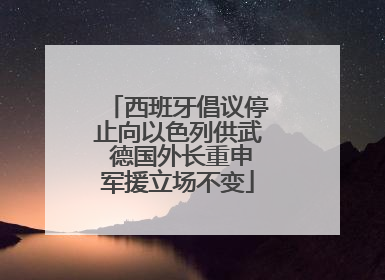 西班牙倡议停止向以色列供武 德国外长重申军援立场不变
