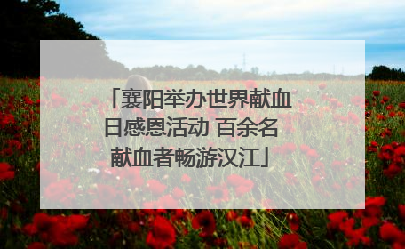 襄阳举办世界献血日感恩活动 百余名献血者畅游汉江