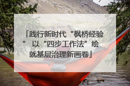 践行新时代“枫桥经验” 以“四步工作法”绘就基层治理新画卷