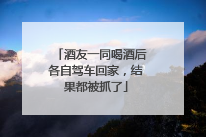 酒友一同喝酒后各自驾车回家，结果都被抓了