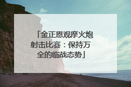 金正恩观摩火炮射击比赛：保持万全的临战态势