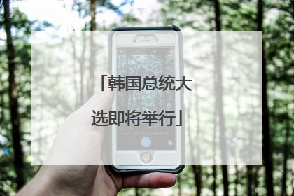 韩国总统大选即将举行