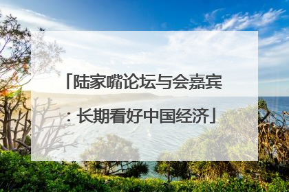 陆家嘴论坛与会嘉宾：长期看好中国经济