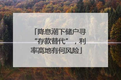 降息潮下储户寻“存款替代”，利率高地有何风险