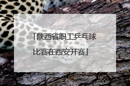 陕西省职工乒乓球比赛在西安开赛
