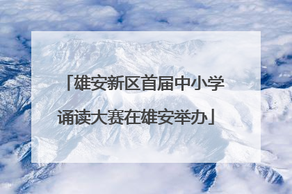 雄安新区首届中小学诵读大赛在雄安举办