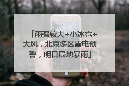 雨强较大+小冰雹+大风，北京多区雷电预警，明日局地暴雨