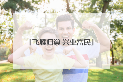 飞雁归巢 兴业富民