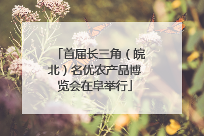 首届长三角（皖北）名优农产品博览会在阜举行