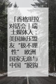 香格里拉对话会｜瑞士媒体人：美国施压盟友“极不理性” 欧洲国家无意与中国“脱钩断链”