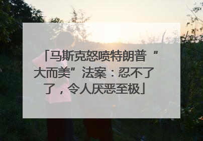 马斯克怒喷特朗普“大而美”法案：忍不了了，令人厌恶至极