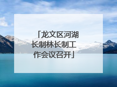龙文区河湖长制林长制工作会议召开