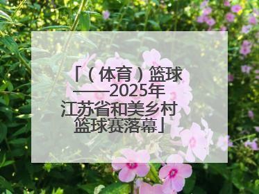 （体育）篮球——2025年江苏省和美乡村篮球赛落幕