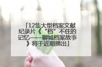 12集大型档案文献纪录片《“档”不住的记忆——聊城档案故事》将于近期播出